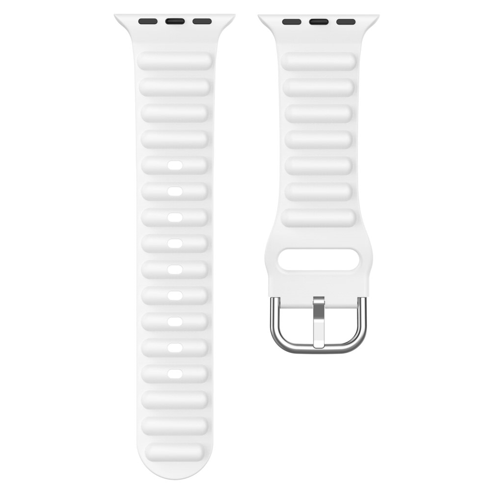 Resistant Silikonarmband Apple Watch SE 44mm vit