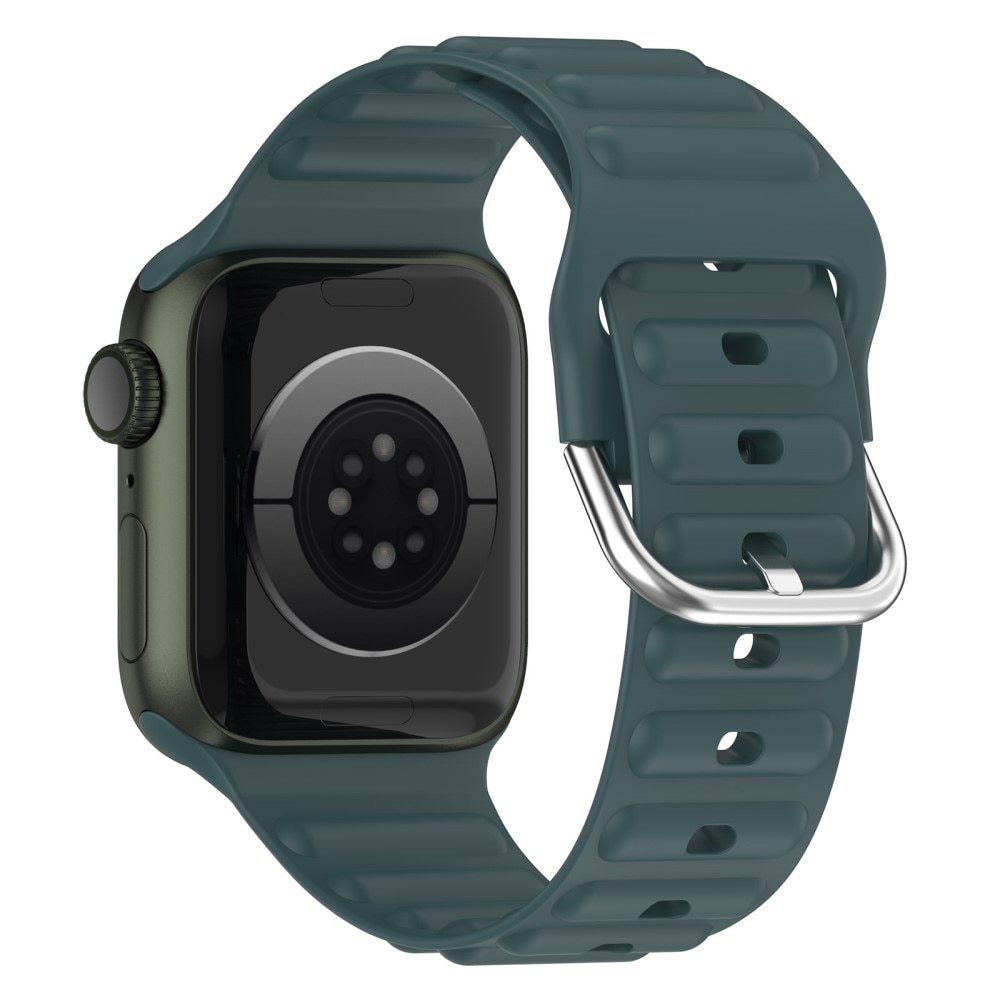 Resistant Silikonarmband Apple Watch 42mm mörkgrön