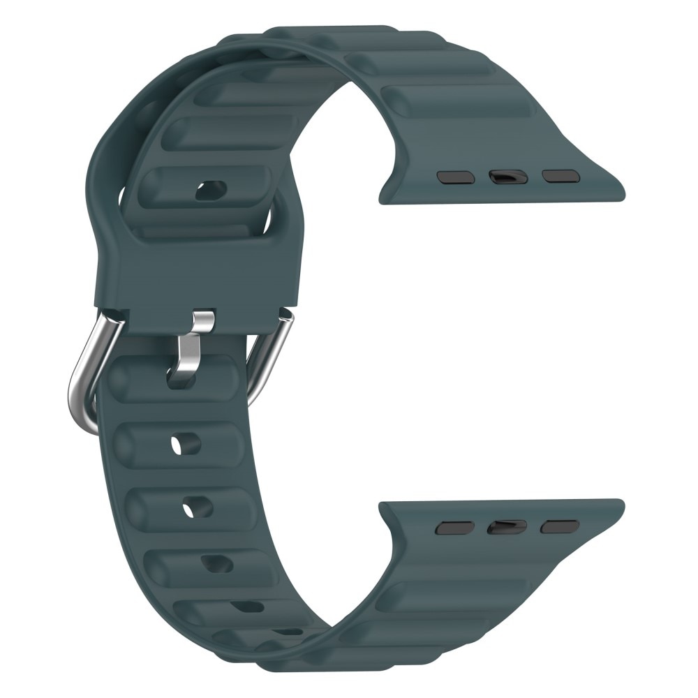 Resistant Silikonarmband Apple Watch 42mm mörkgrön