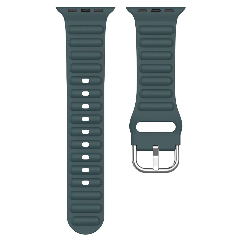 Resistant Silikonarmband Apple Watch 42mm mörkgrön