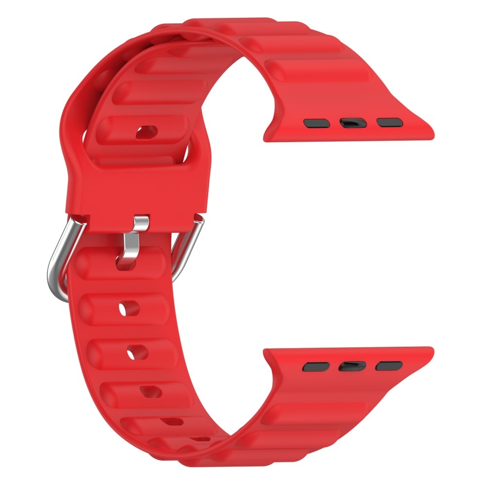 Resistant Silikonarmband Apple Watch 44mm röd