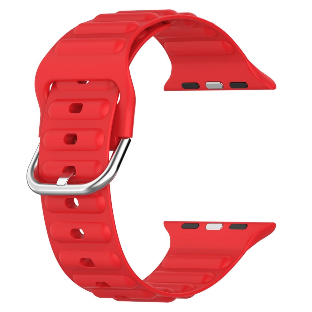 Resistant Silikonarmband Apple Watch 44mm röd
