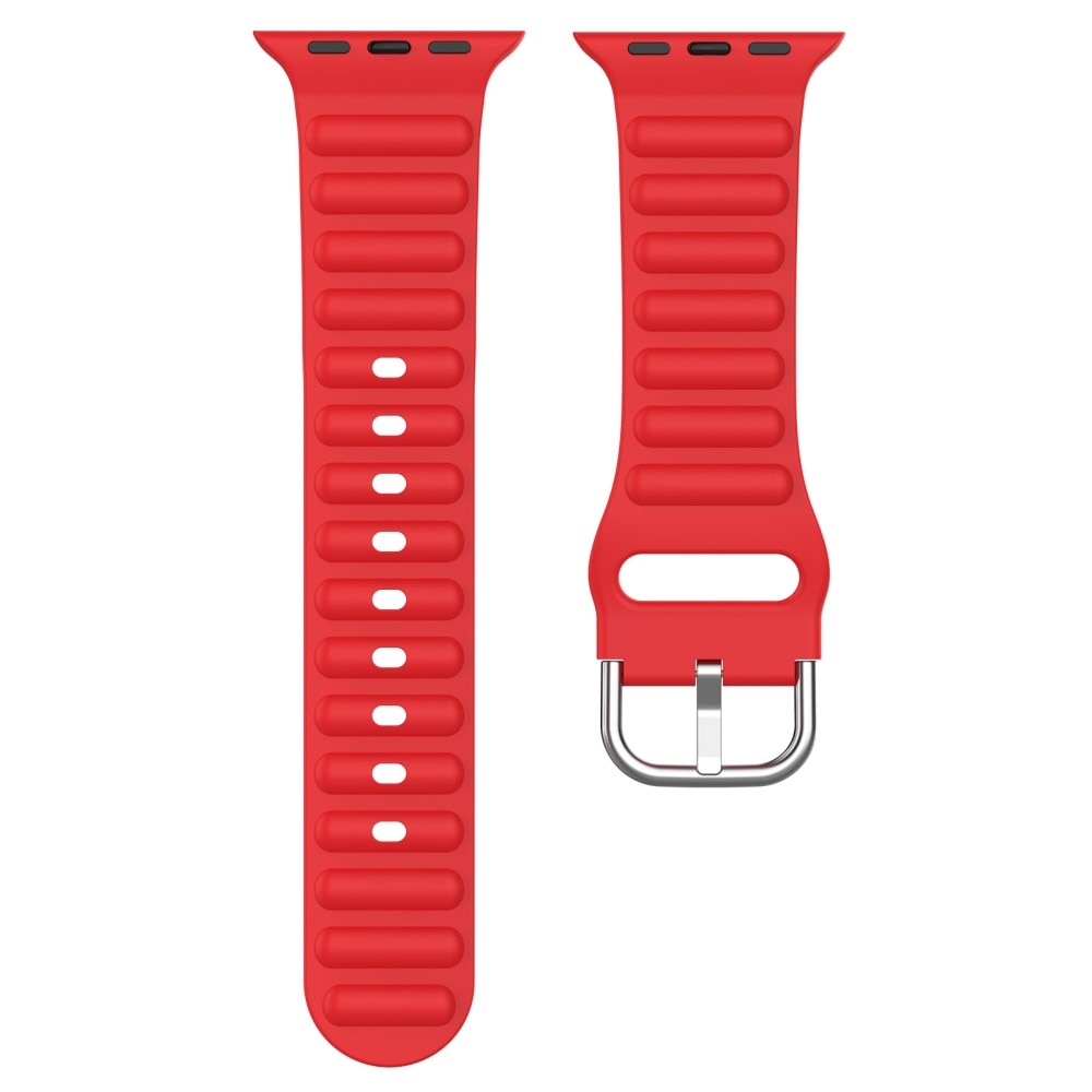 Resistant Silikonarmband Apple Watch 44mm röd