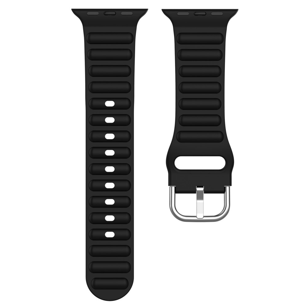 Resistant Silikonarmband Apple Watch 41mm Series 9 svart