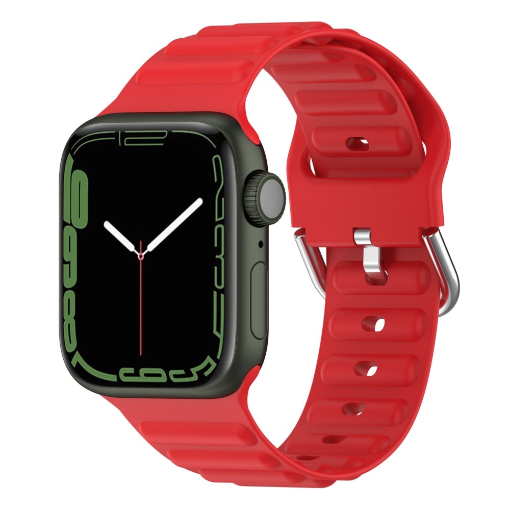 Resistant Silikonarmband Apple Watch 41mm Series 8 röd