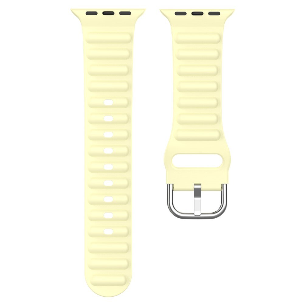 Resistant Silikonarmband Apple Watch 41mm Series 9 ljusgul