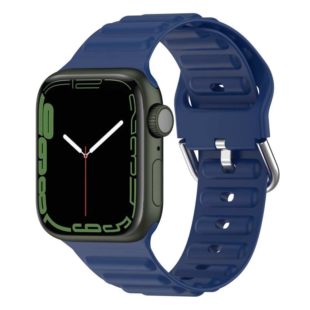 Resistant Silikonarmband Apple Watch 41mm Series 8 mörkblå