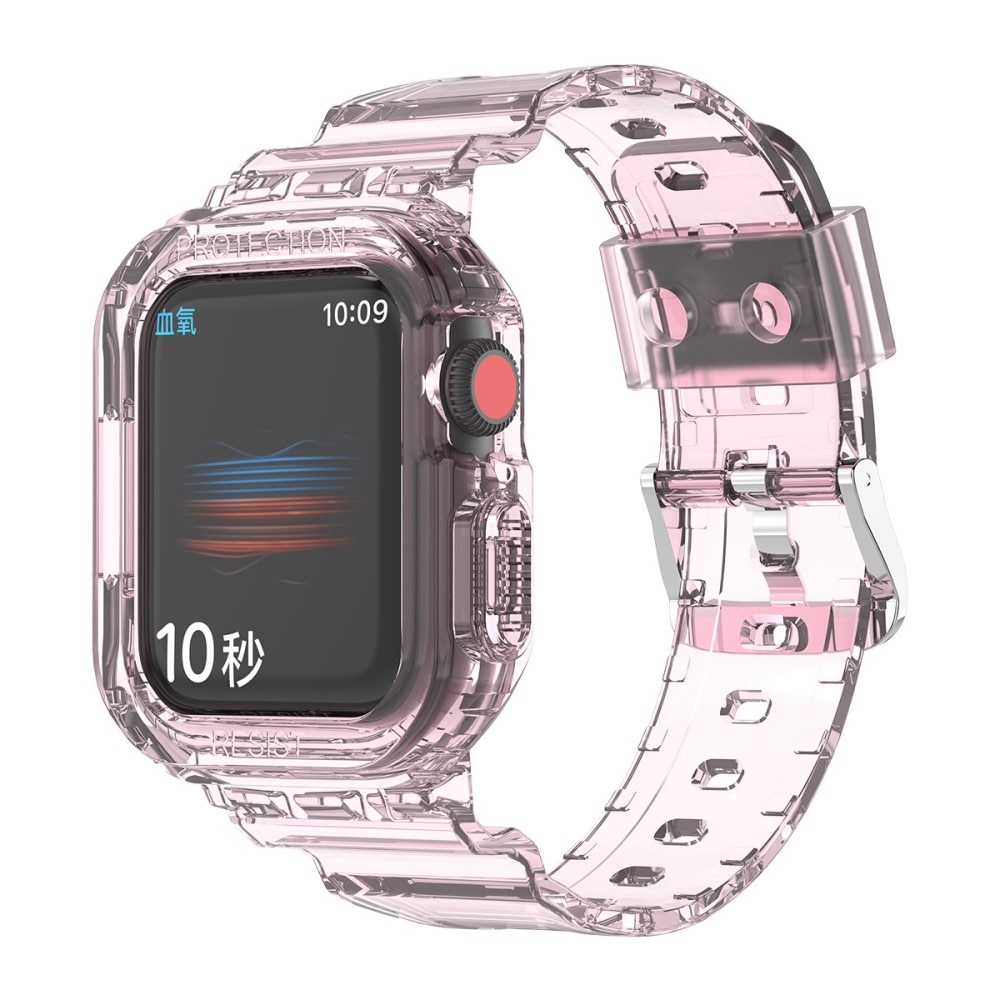 Apple Watch SE 44mm Crystal Skal + Armband rosa