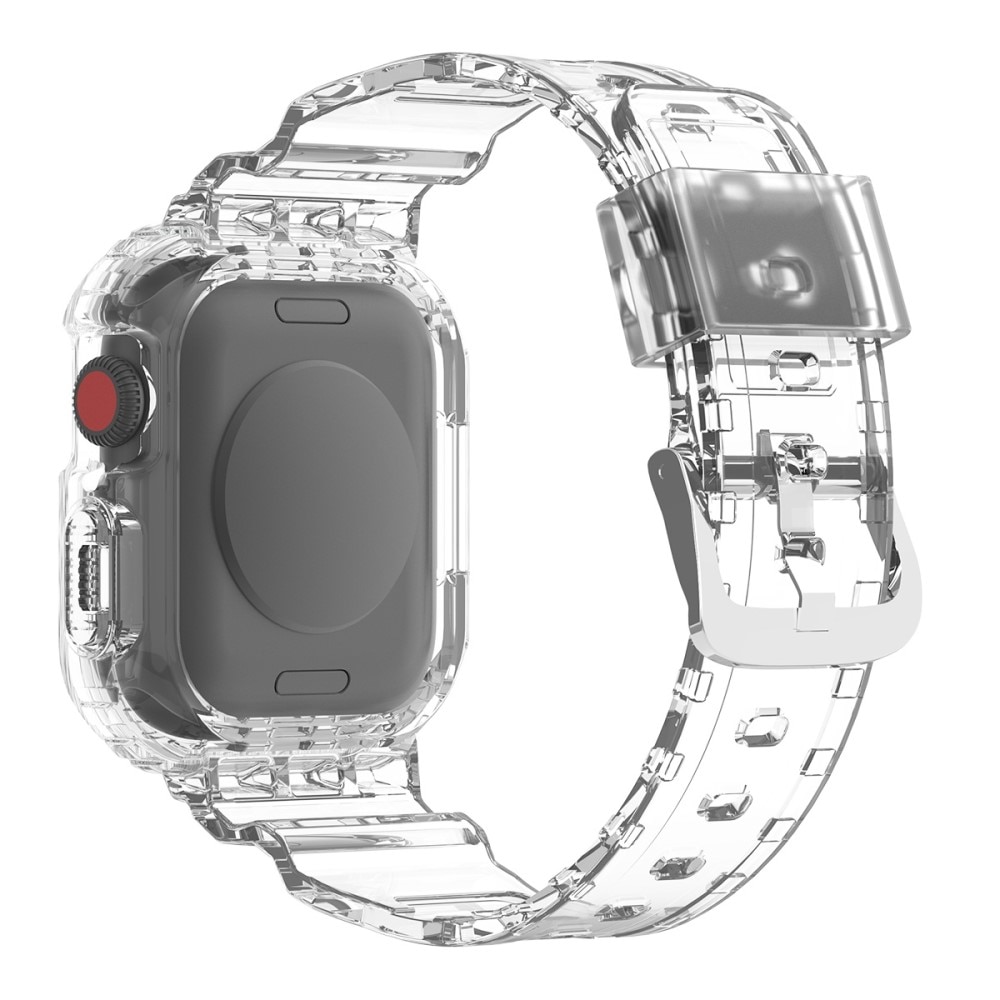 Apple Watch 45mm Series 7 Crystal Skal + Armband transparent