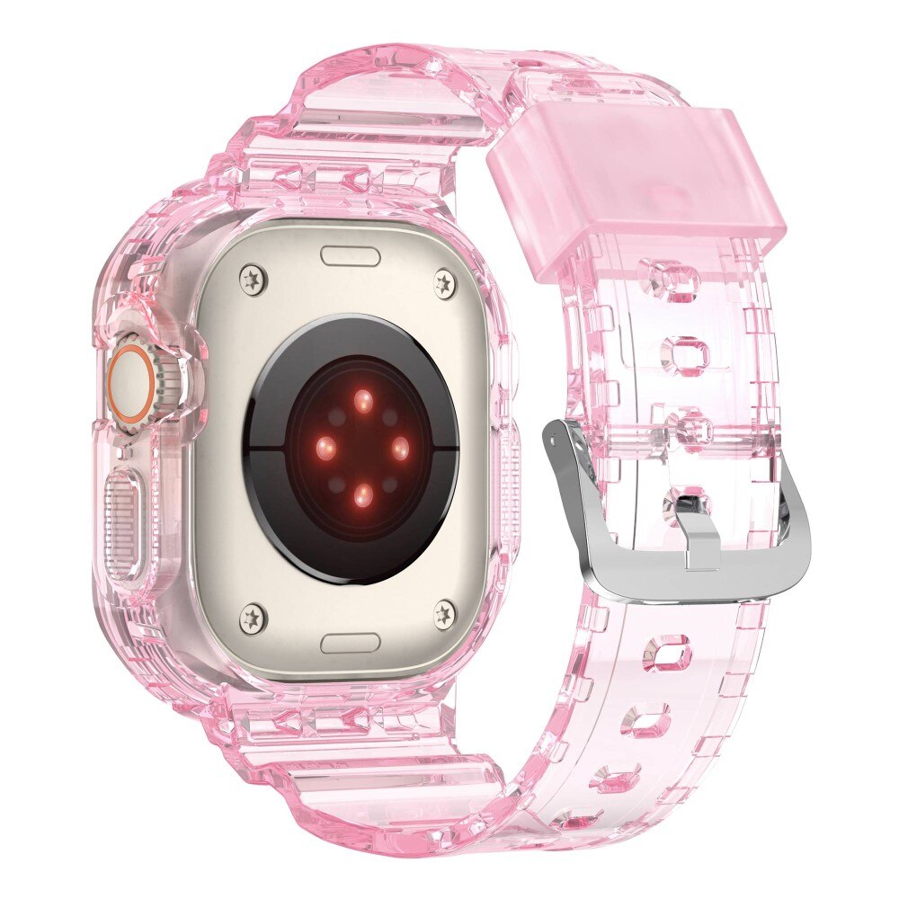 Apple Watch Ultra 2 49mm Crystal Skal + Armband rosa