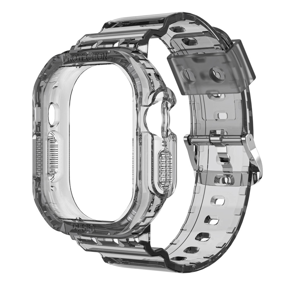 Apple Watch Ultra 49mm Crystal Skal+Armband grå