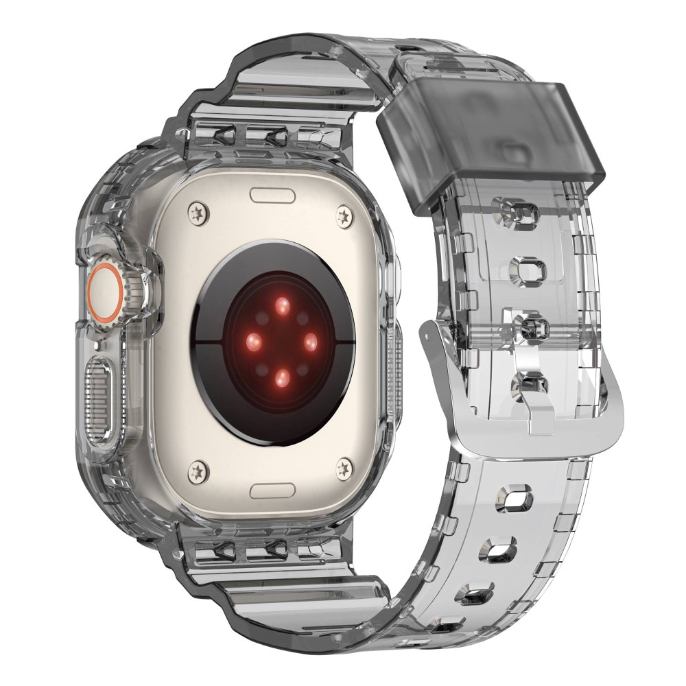 Apple Watch Ultra 2 49mm Crystal Skal+Armband grå