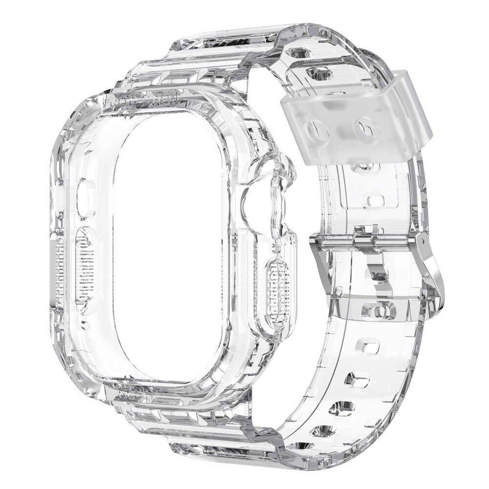 Apple Watch Ultra 2 49mm Crystal Skal + Armband transparent