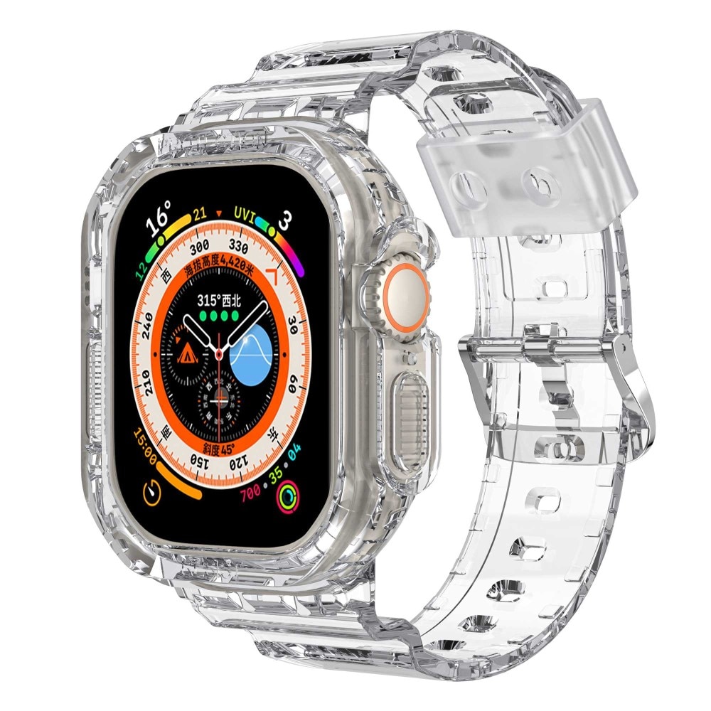Apple Watch Ultra 2 49mm Crystal Skal + Armband transparent