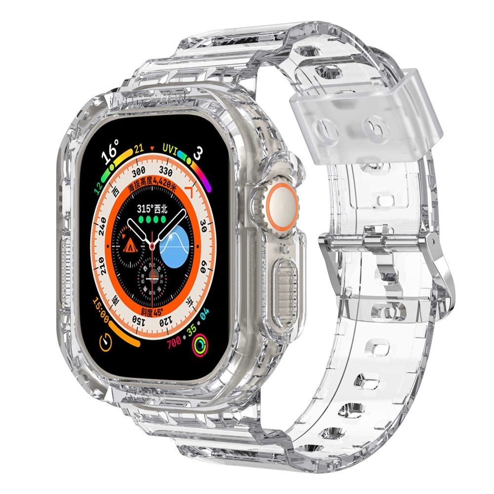 Apple Watch Ultra 49mm Crystal Skal+Armband transparent