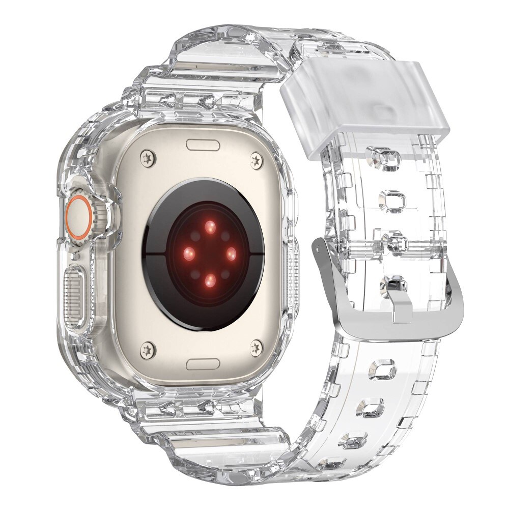 Apple Watch Ultra 2 49mm Crystal Skal + Armband transparent