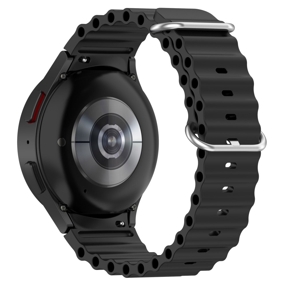 Full Fit Resistant Silikonarmband Samsung Galaxy Watch 4 40/42/44/46mm svart