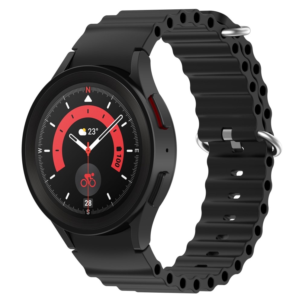 Full Fit Resistant Silikonarmband Samsung Galaxy Watch 6 44mm svart