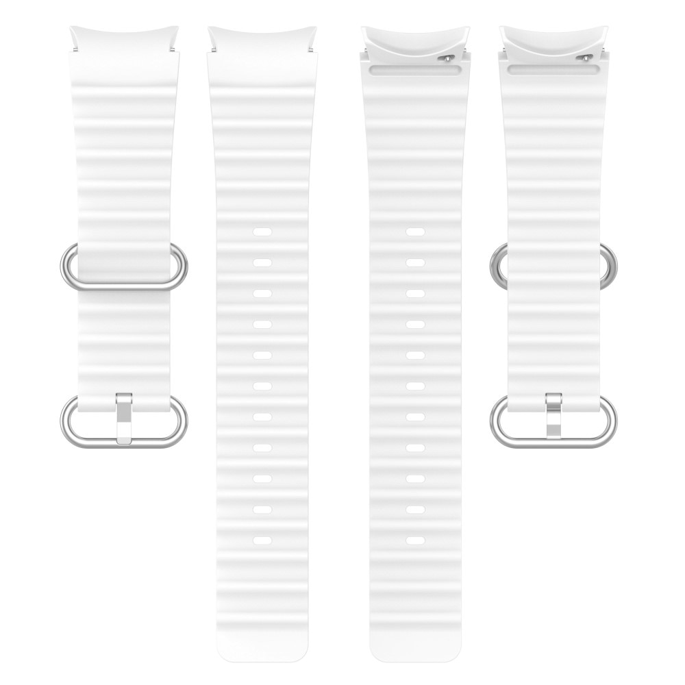 Full Fit Resistant Silikonarmband Samsung Galaxy Watch 4 44mm vit