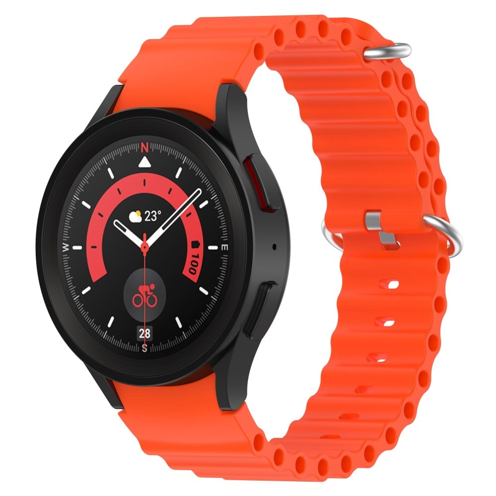 Full Fit Resistant Silikonarmband Samsung Galaxy Watch 4 Classic 42mm orange