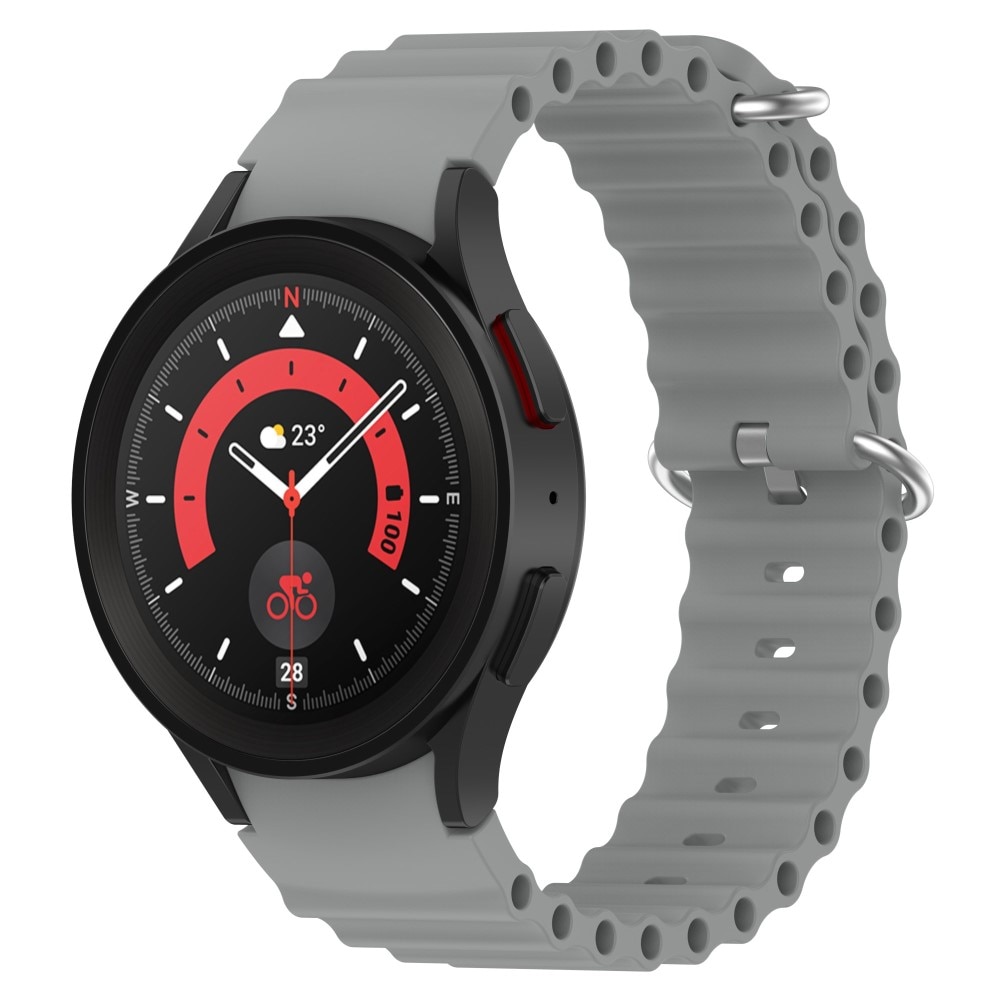 Full Fit Resistant Silikonarmband Samsung Galaxy Watch 5 40/44mm grå