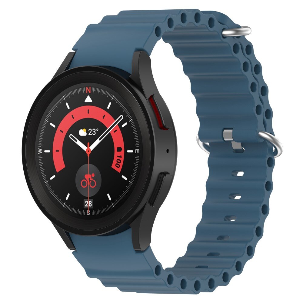 Full Fit Resistant Silikonarmband Samsung Galaxy Watch 4 Classic 42mm blå