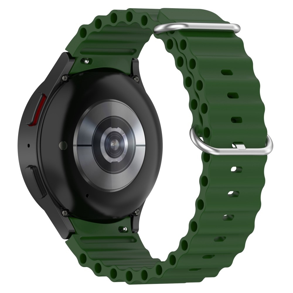 Full Fit Resistant Silikonarmband Samsung Galaxy Watch 4 40/42/44/46mm mörkgrön