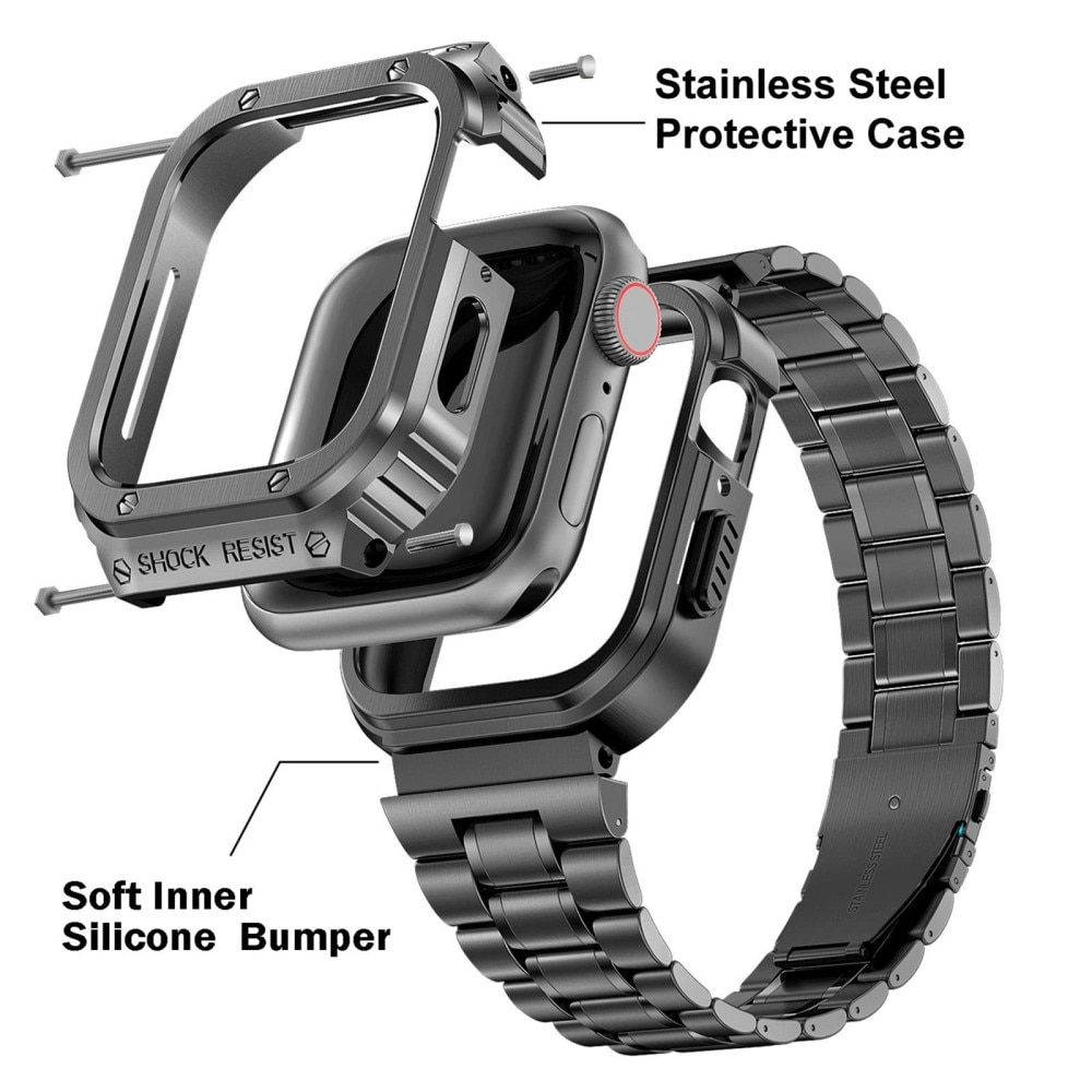 Apple Watch 41mm Series 8 Full Metal Armband mörkgrå