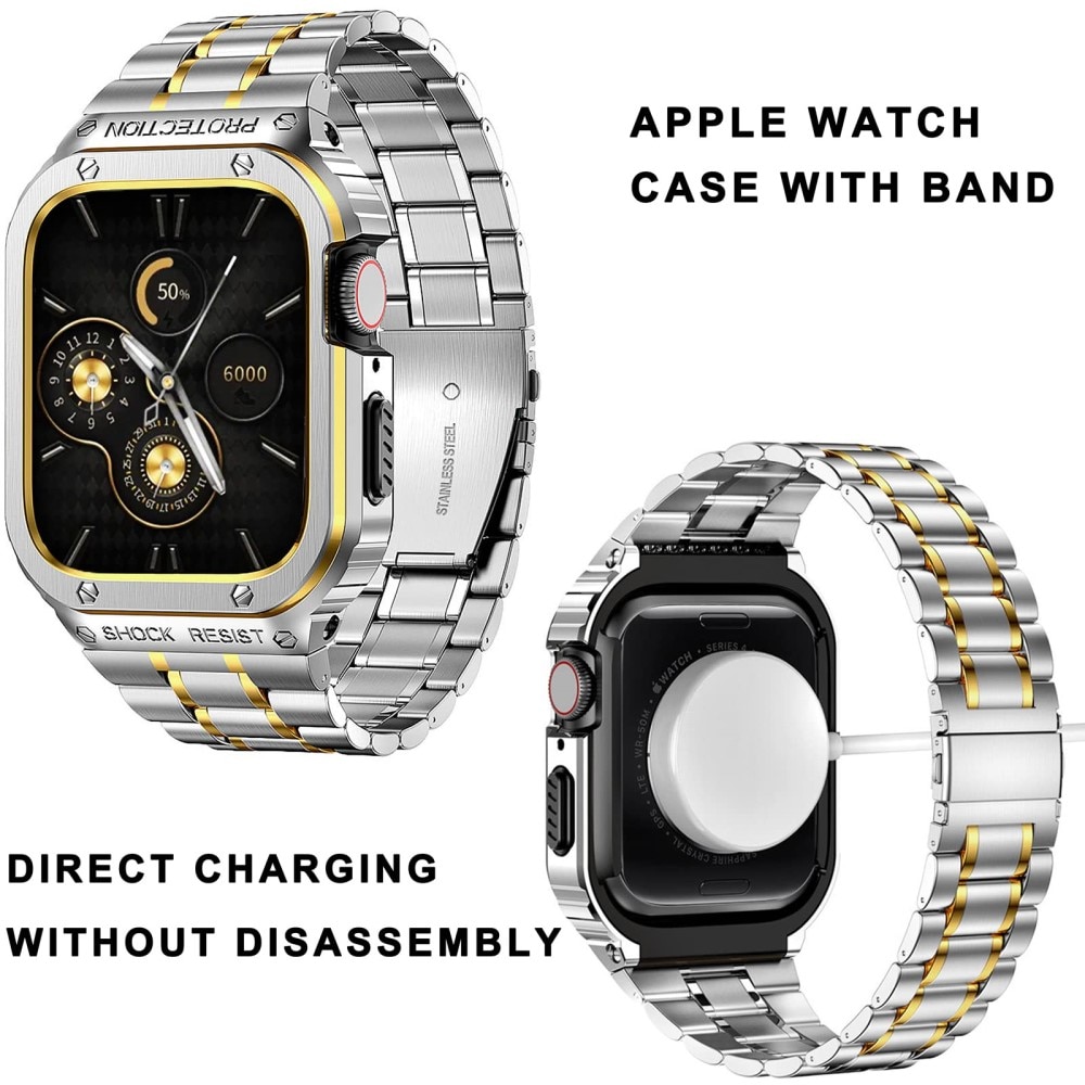 Apple Watch Ultra 2 49mm Full Metal Armband silver/guld