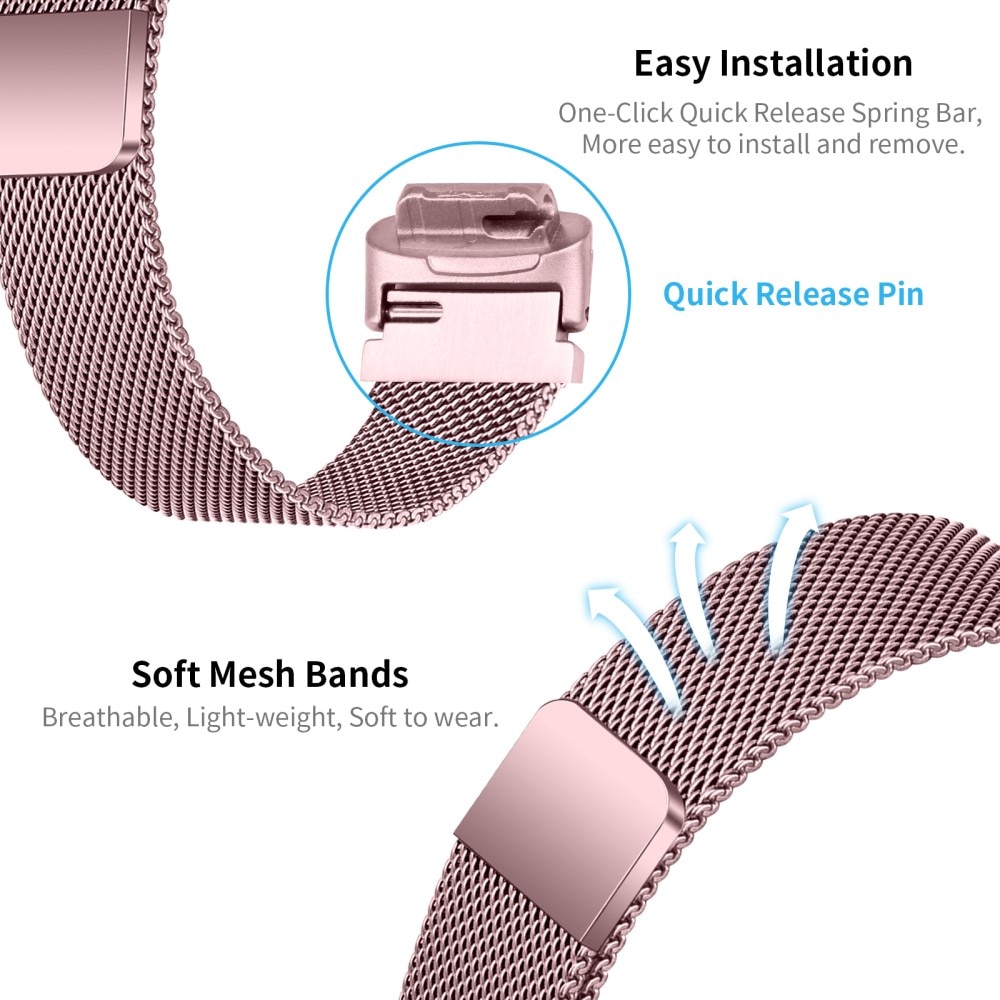 Armband Milanese Fitbit Inspire 3 Rosa guld