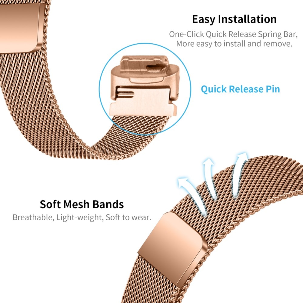 Armband Milanese Fitbit Inspire 3 Roséguld