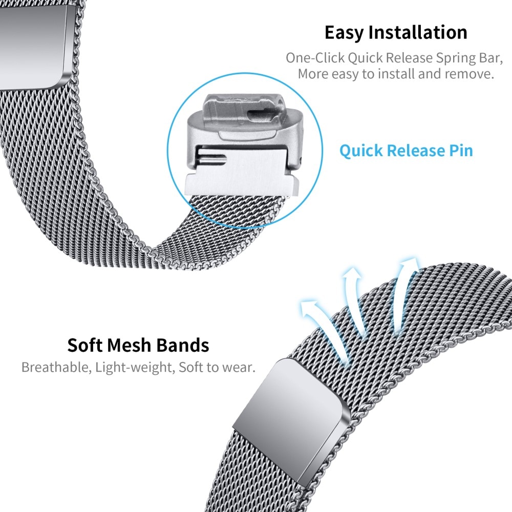 Armband Milanese Fitbit Inspire 3 Silver