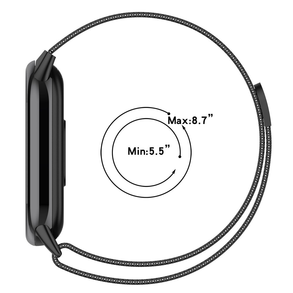 Armband Milanese Xiaomi Smart Band 8 Svart