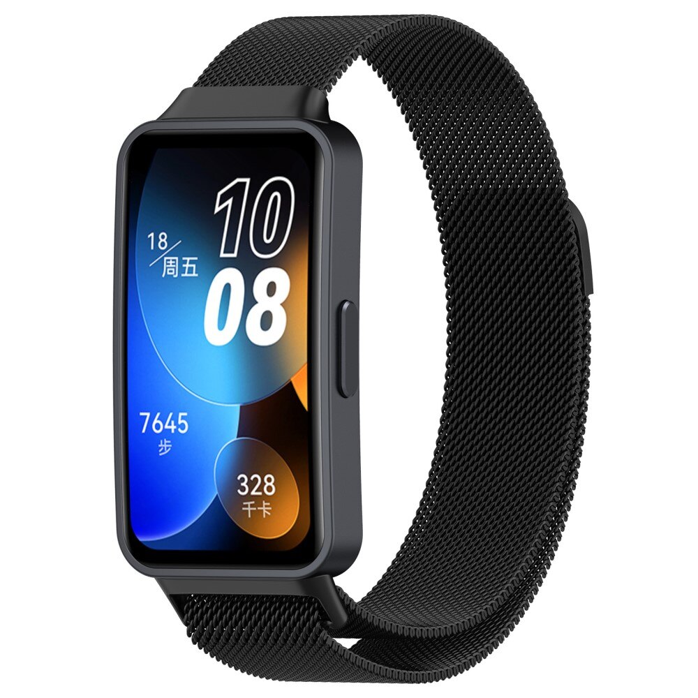 Armband Milanese Huawei Band 8 svart