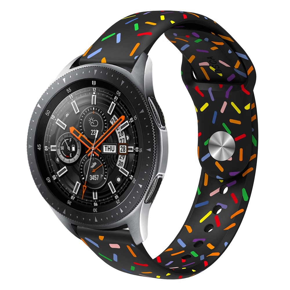 Silikonarmband Samsung Galaxy Watch 6 44mm svart strössel