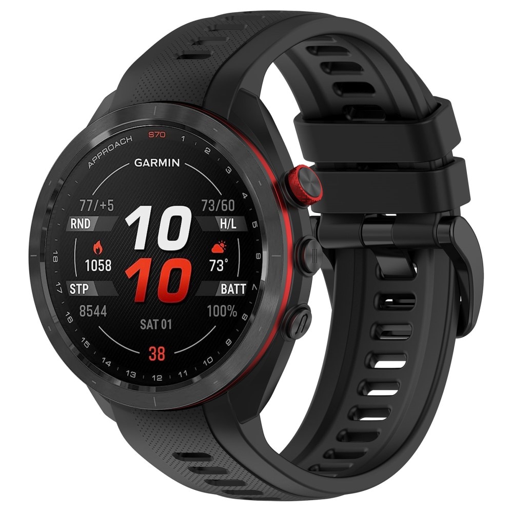 Silikonarmband Garmin Approach S70 47mm svart