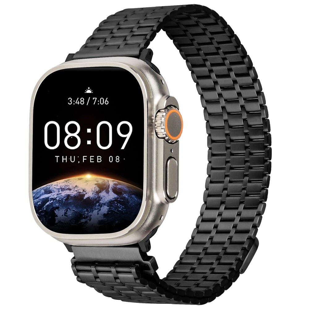 Business Magnetic Armband Apple Watch 45mm Series 7 svart