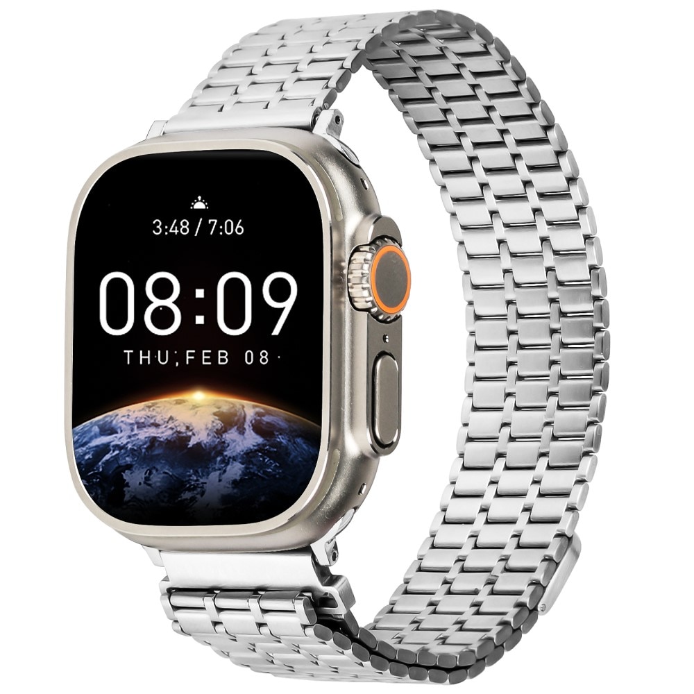 Business Magnetic Armband Apple Watch 44mm silver