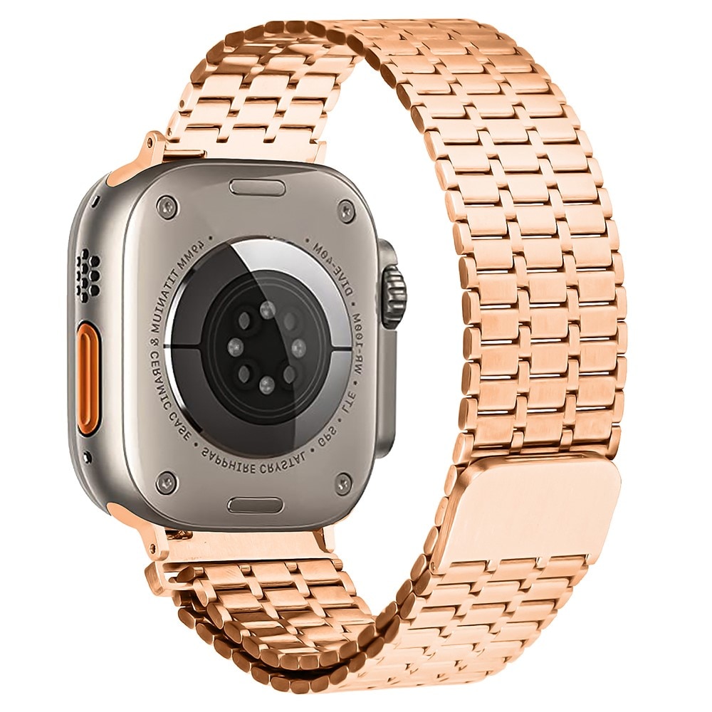 Business Magnetic Armband Apple Watch 45mm Series 7 roséguld