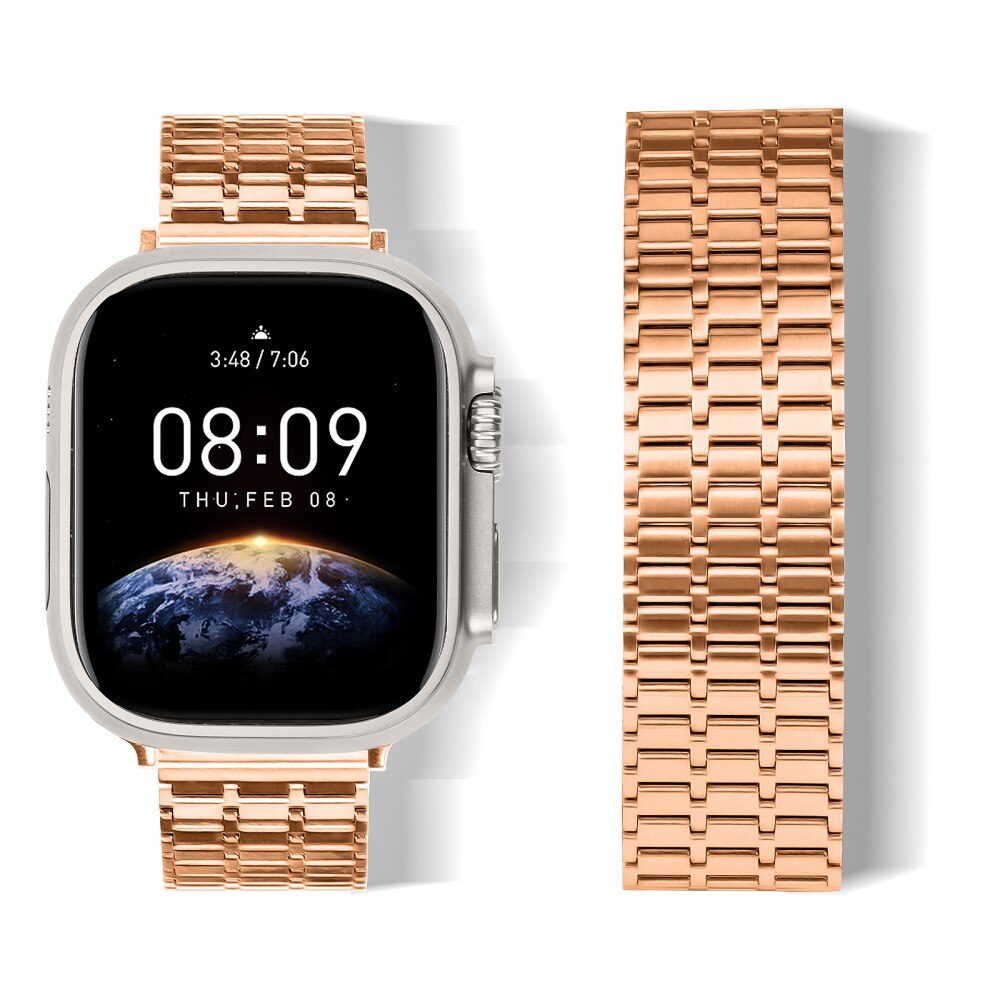 Business Magnetic Armband Apple Watch 45mm Series 9 roséguld