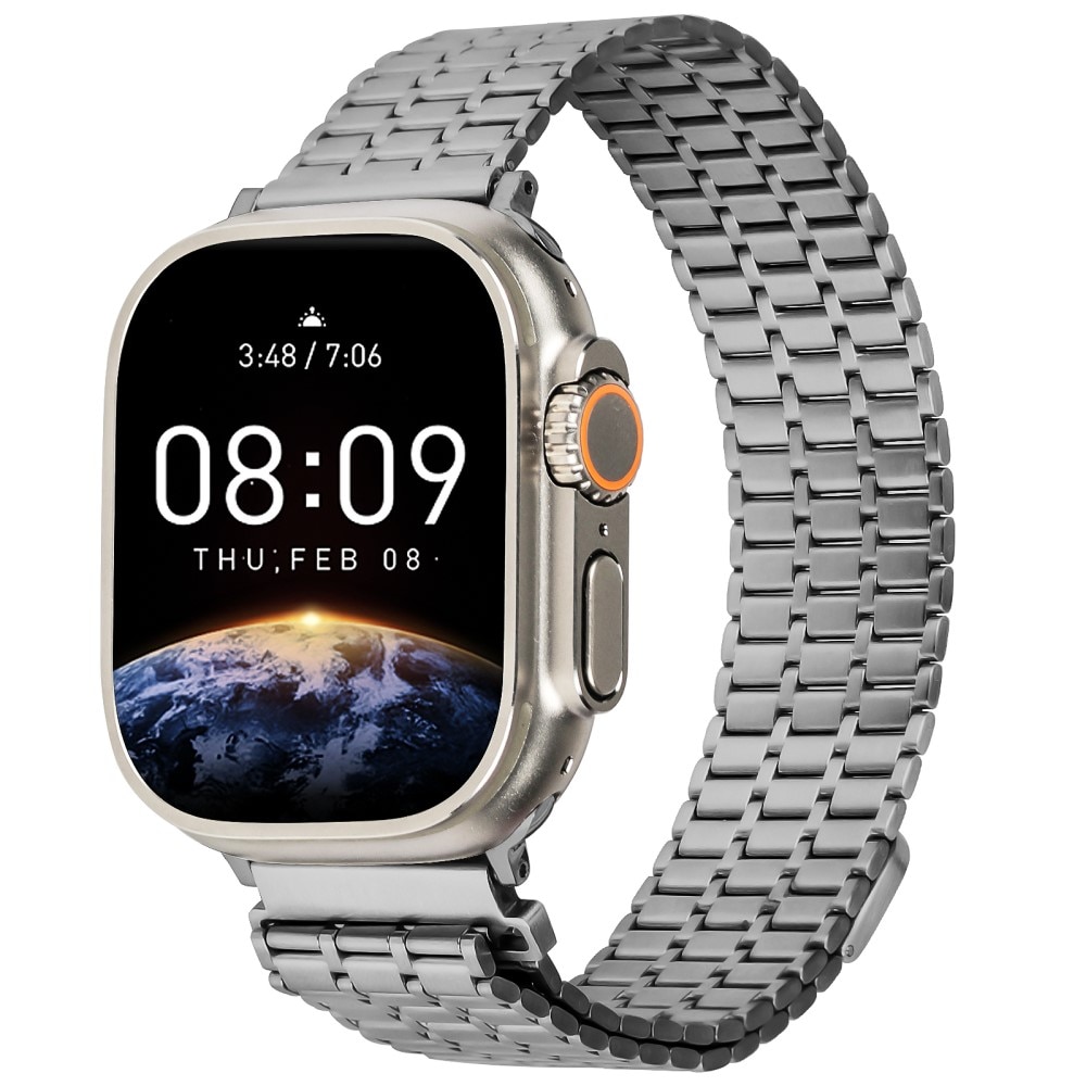 Business Magnetic Armband Apple Watch Series 10 46mm grå