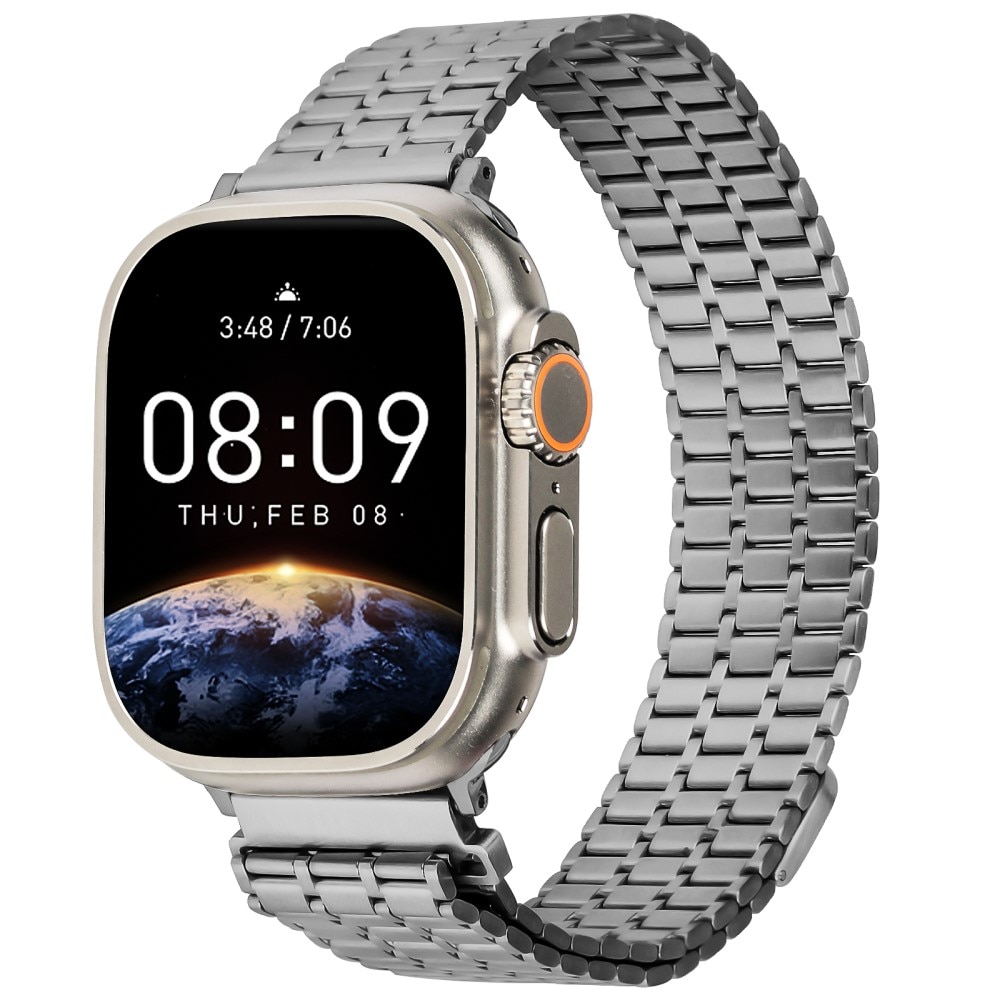 Business Magnetic Armband Apple Watch 45mm Series 7 grå