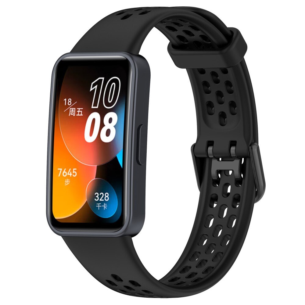 Silikonarmband Sport Huawei Band 8 svart