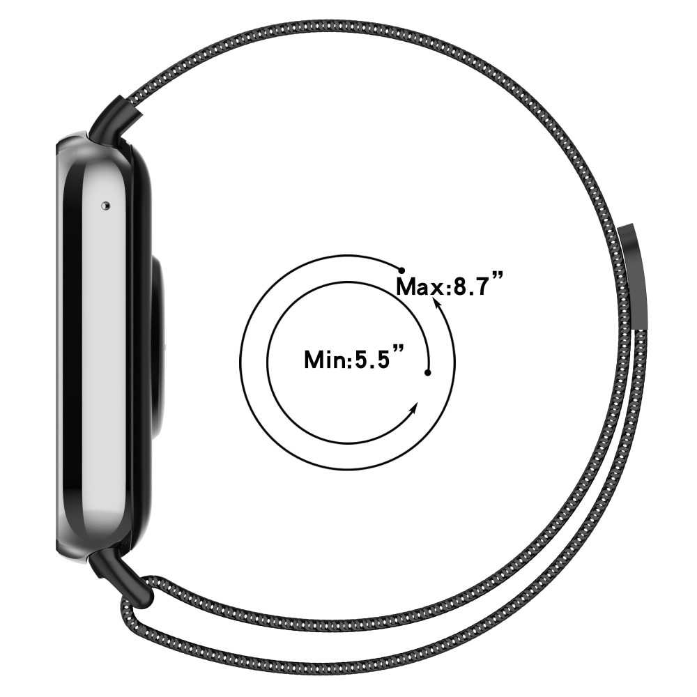 Armband Milanese Xiaomi Smart Band 8 Pro svart