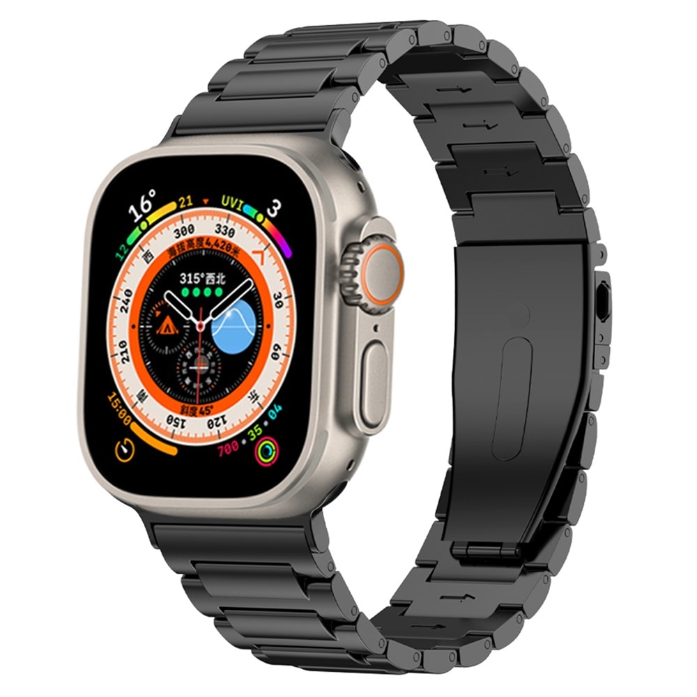 Titanarmband Apple Watch 45mm Series 7 svart