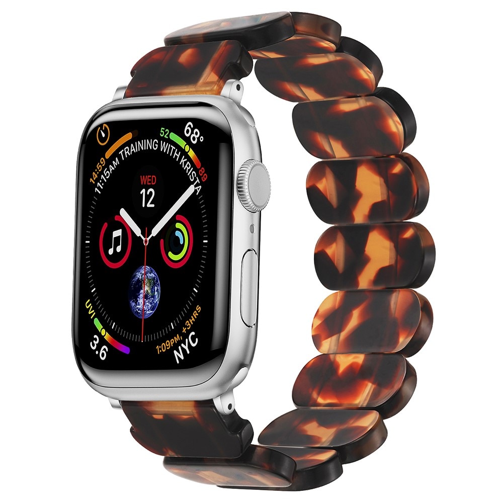 Elastiskt resinarmband Apple Watch 45mm Series 9 brun