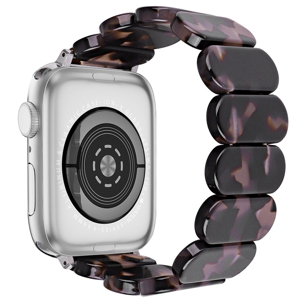 Elastiskt resinarmband Apple Watch SE 44mm svart/grå