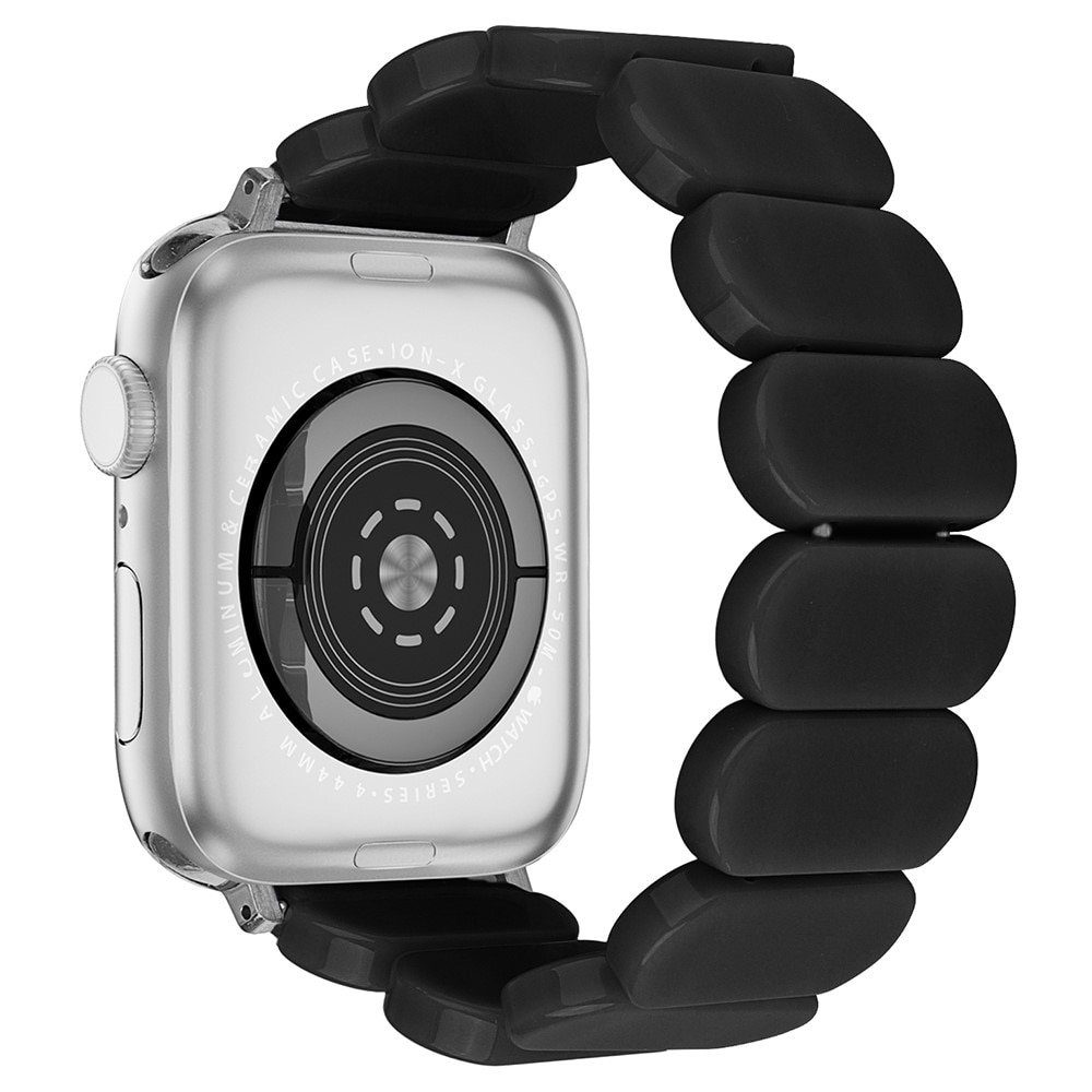 Elastiskt resinarmband Apple Watch 45mm Series 8 svart