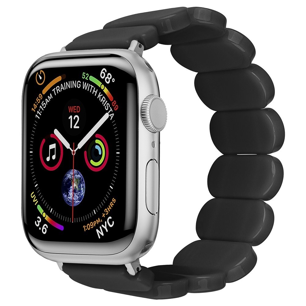 Elastiskt resinarmband Apple Watch 45mm Series 7 svart