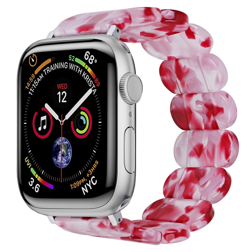 Elastiskt Resinarmband Apple Watch 44mm rosa mix